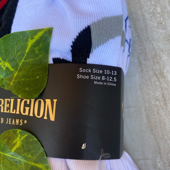 True Religion Mens Socks Size 8-12.5 Black White 12 Pack Ankle 6 Pairs Designer - Picture 4 of 8